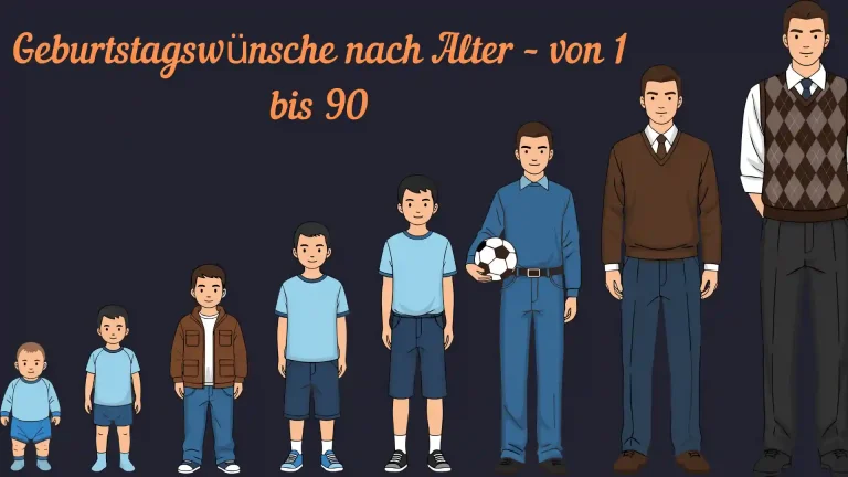 Geburtstagswünsche nach Alter von 1 bis 90 Jahren